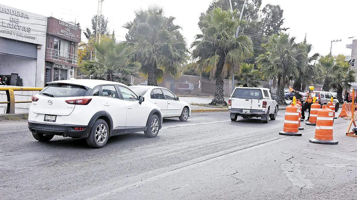 Trabajos en el bulevar López Mateos